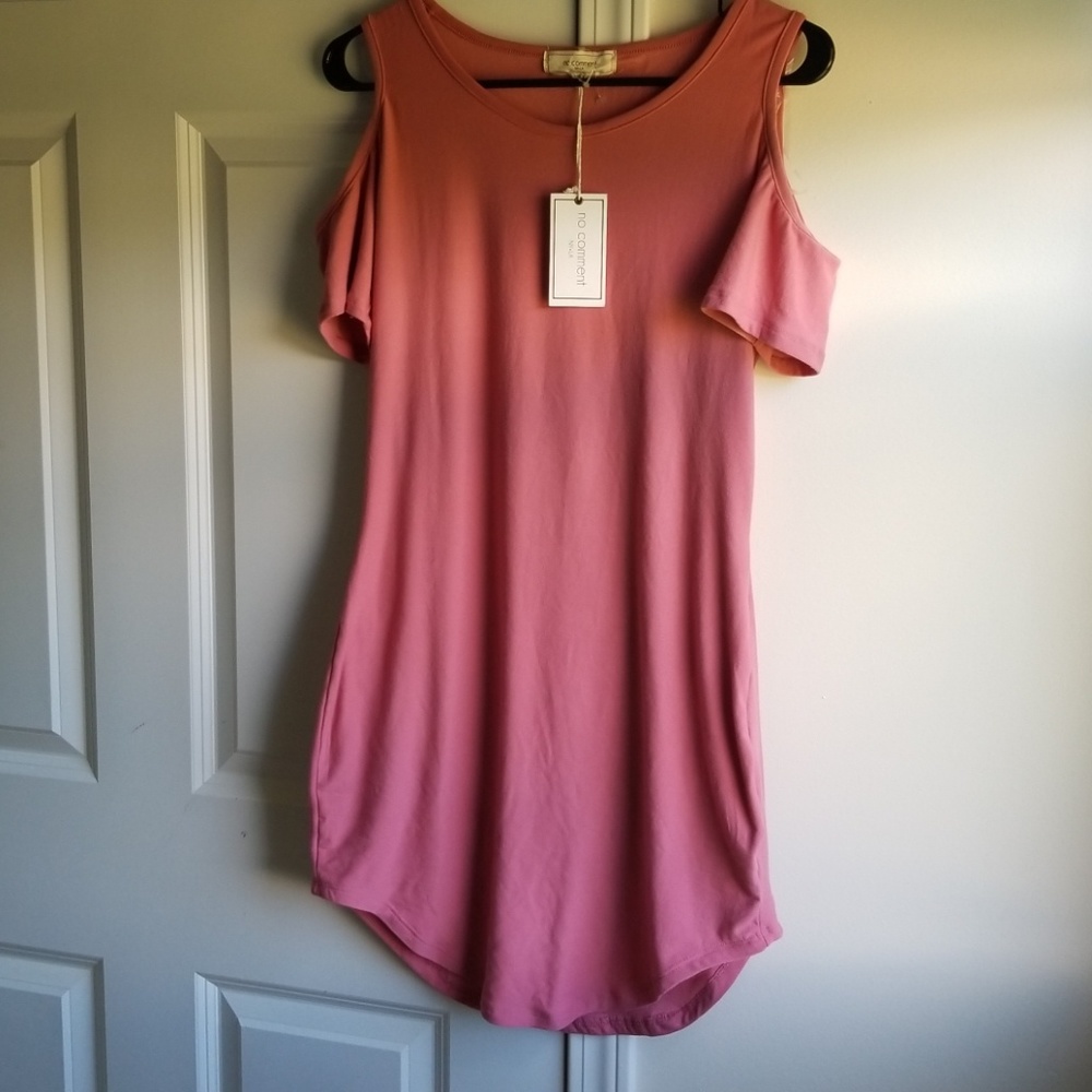 Rose Shoulder Slit Dress